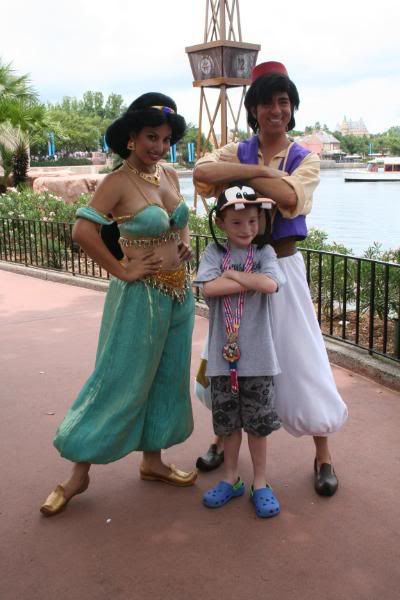 princess jasmine and aladdin. Ian with Princess Jasmine and