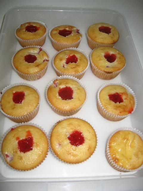 Strawberry Jam Cupcakes