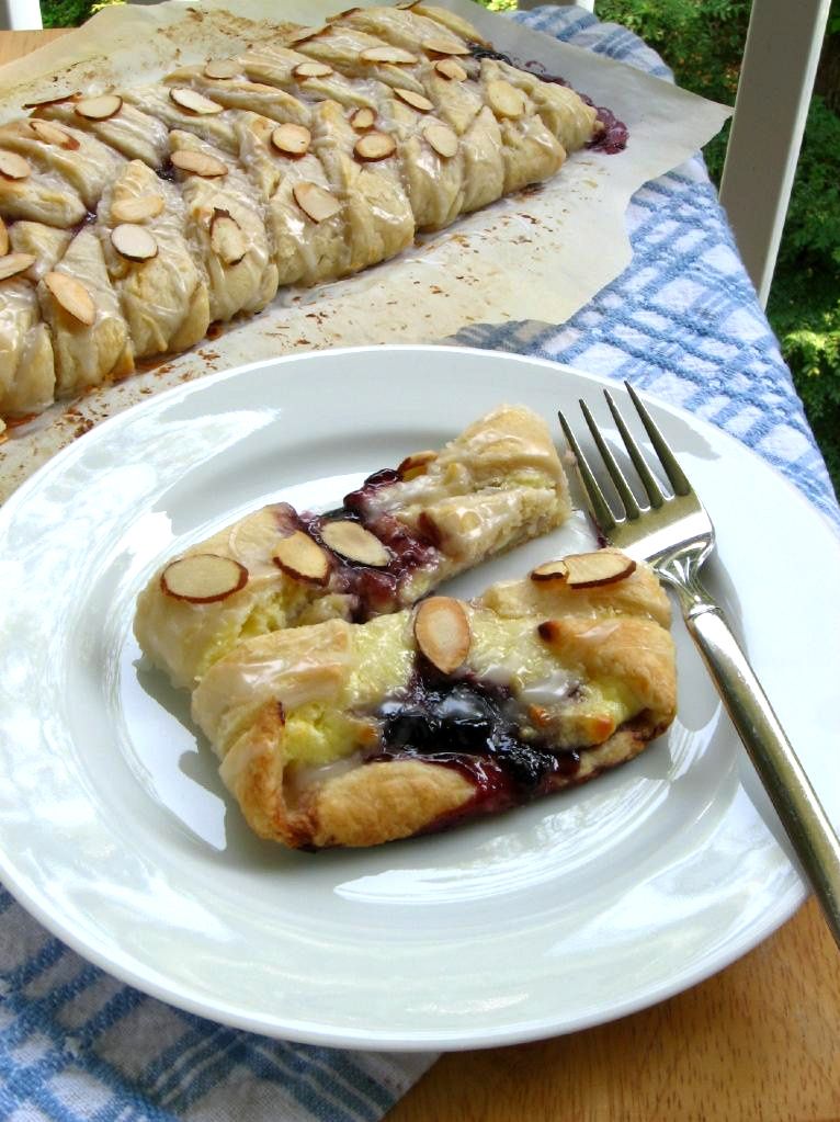 Blueberry Cream Cheese Almond Braid