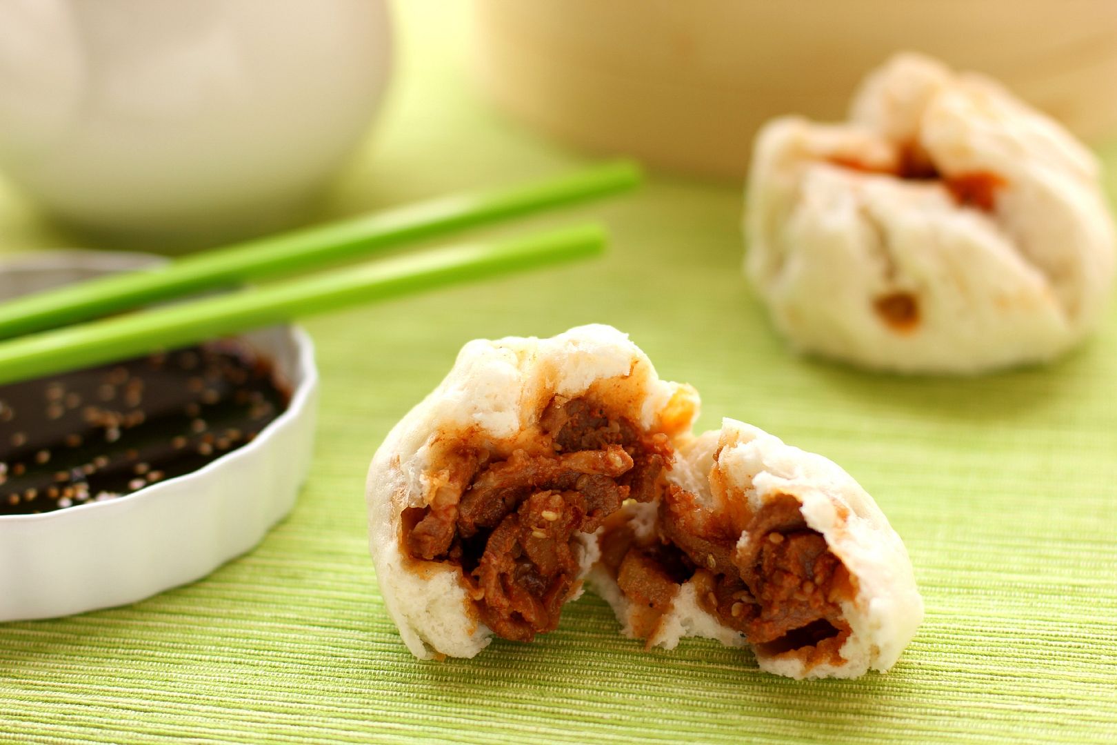 Pork Bulgogi Bāozi (Steamed Korean BBQ Buns) Willow Bird Baking