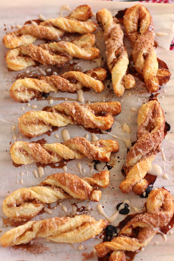 Cinnamon Sparkled Pastry Stix with Egg Nog Glaze