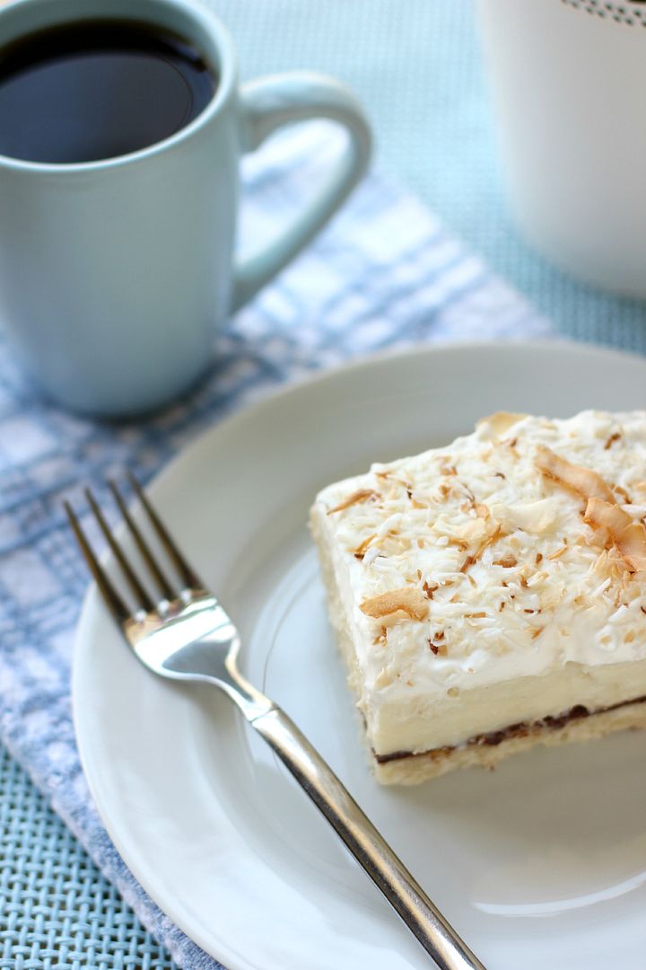 Chocolate & Coconut Cream Pie Bars - Willow Bird Baking