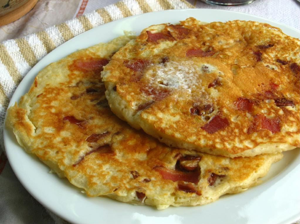 Pecan Maple Bacon Pancakes