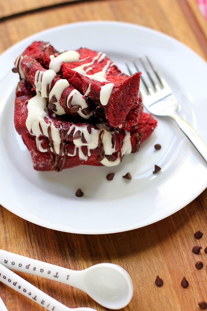 Chocolatey Red Velvet Pull-Apart Bread with Cream Cheese Glaze