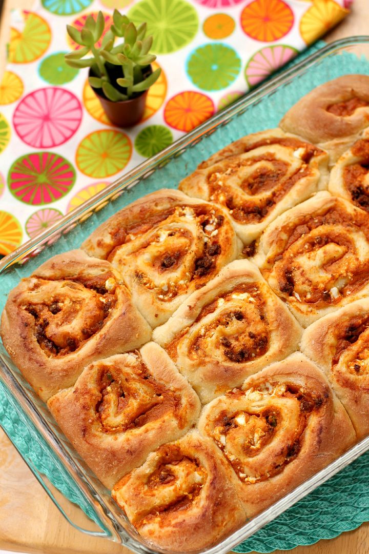 Savory Sweet Potato & Chorizo 'Cinnamon Rolls'