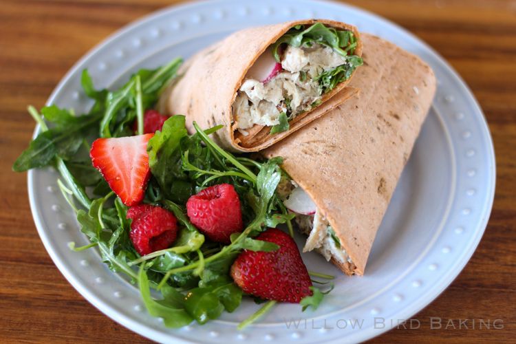 Blue Cheese Chicken Salad Wraps