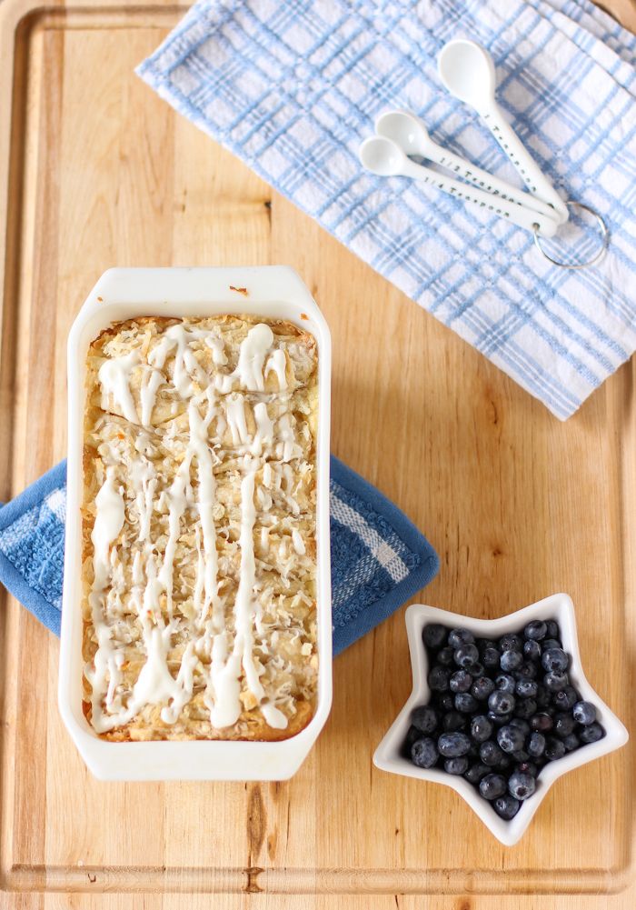 Buttery Coconut Almond Pull-Apart Bread (with Heavenly Coconut Cream Glaze)