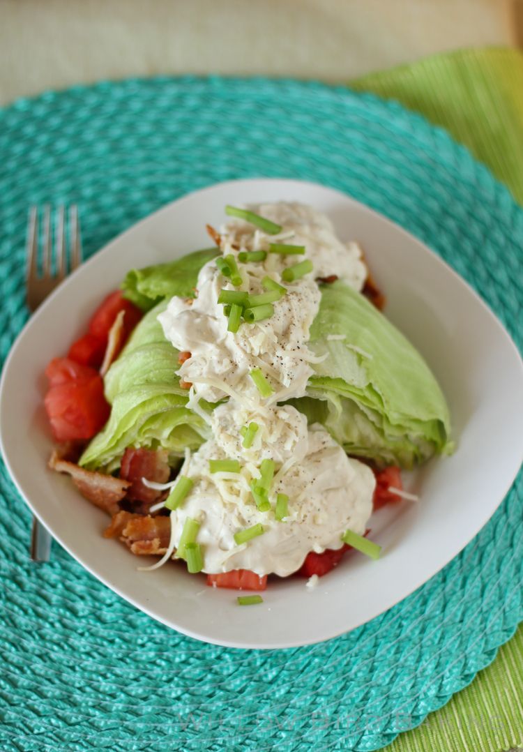 Iceberg Wedge Salads with Homemade Blue Cheese Dressing