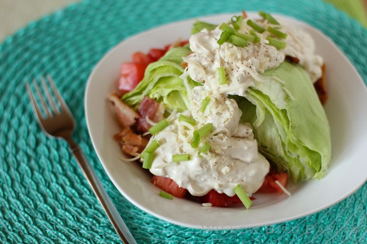Iceberg Wedge Salads with Homemade Blue Cheese Dressing