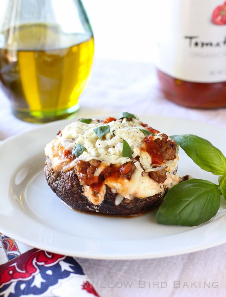 Lasagna Stuffed Portobello Mushrooms