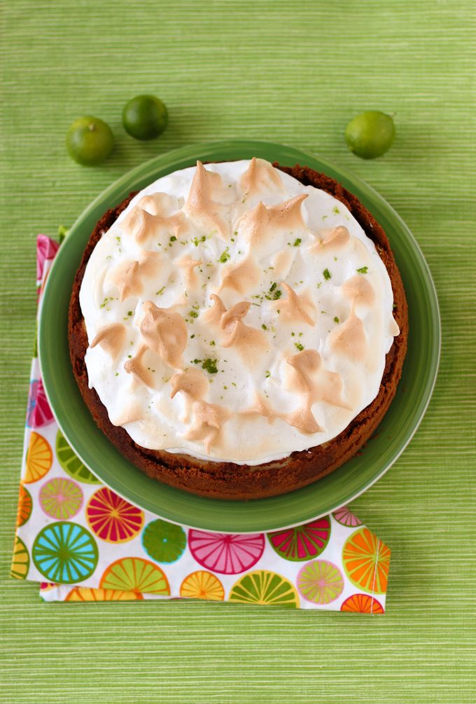 KEY LIME PIE CHEESECAKE WITH SKY-HIGH MERINGUE