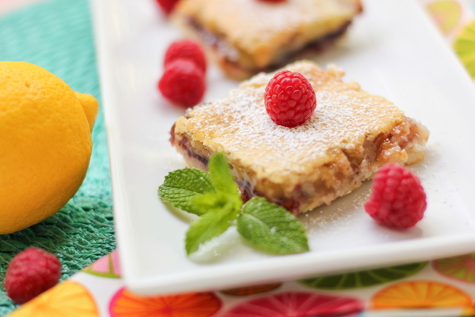 LEMON RASPBERRY SQUARES