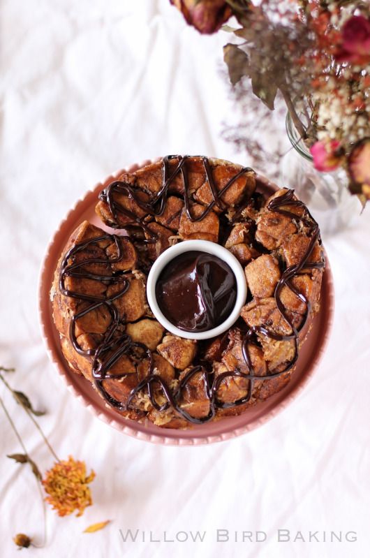 Samoa Monkey Bread with Ganache Dipping Sauce