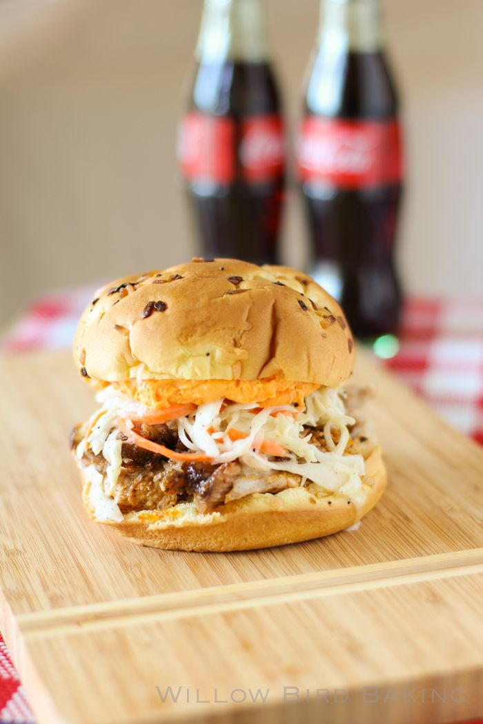Smoked Pulled Pork Sandwiches with Sweet Coleslaw