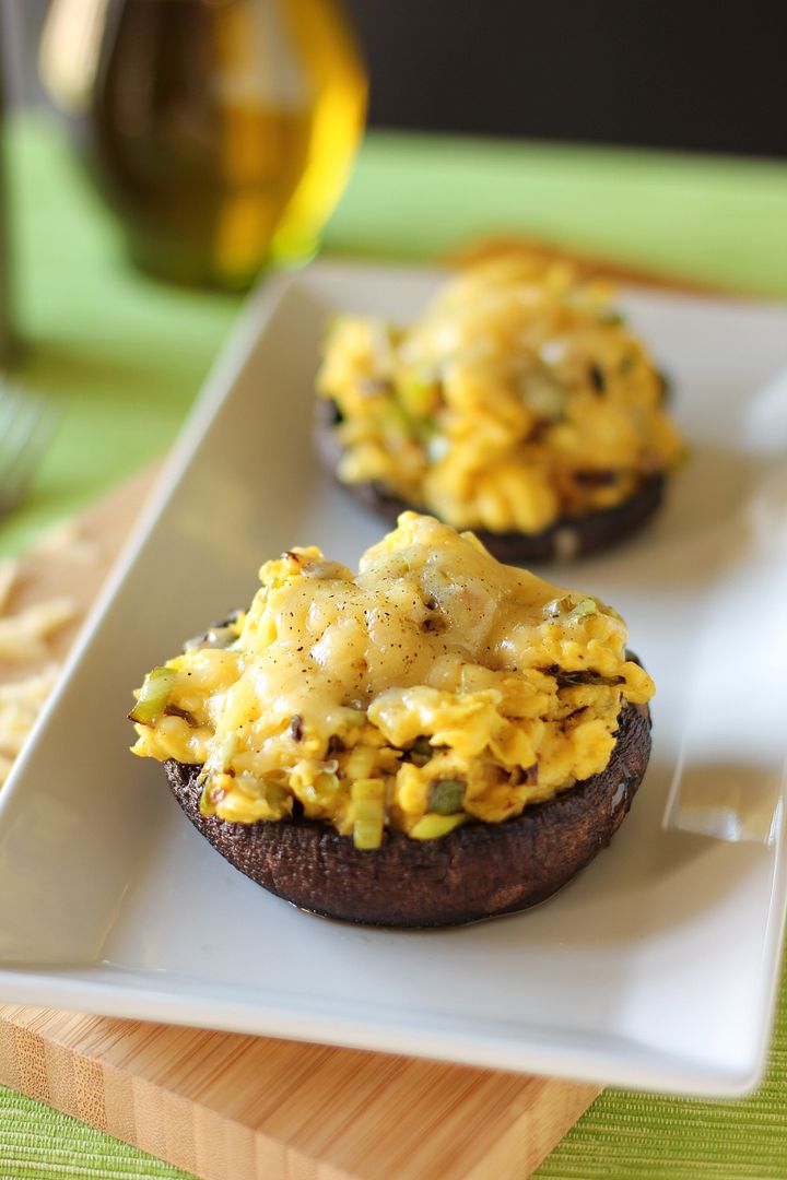 Breakfast Stuffed Mushrooms (Portobellos Stuffed with a Leek and Gruyère Scramble)