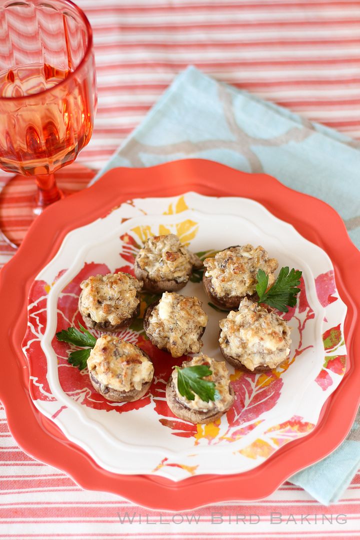 Sausage and Thyme Stuffed Mushrooms