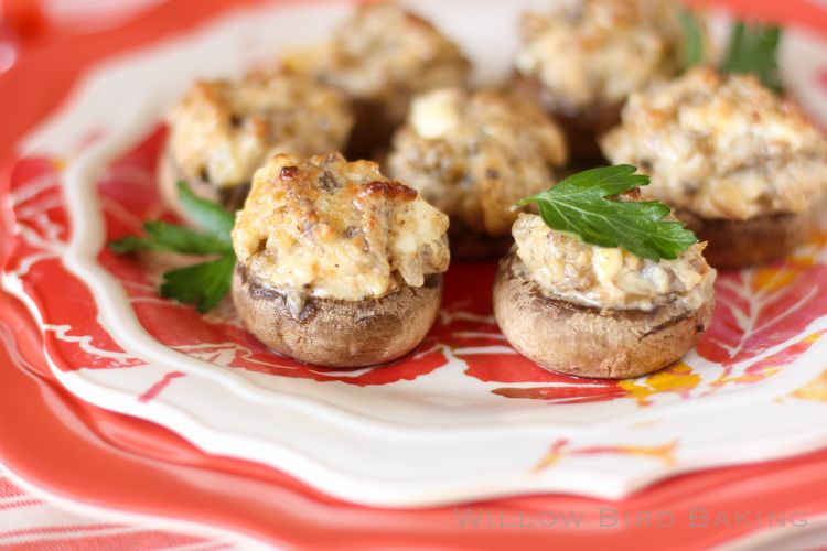 Sausage and Thyme Stuffed Mushrooms