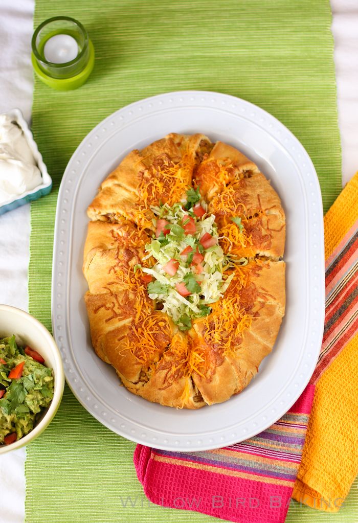 Sausage & Corn Chile Con Queso Taco Ring