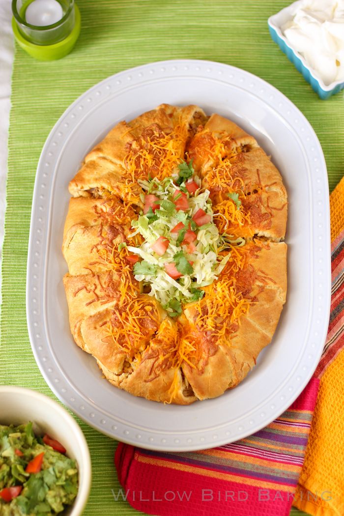 Sausage & Corn Chile Con Queso Taco Ring