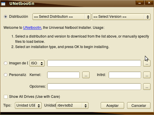 unetboot2 UNetbootin - No gastes un CD para instalar Ubuntu 8.10