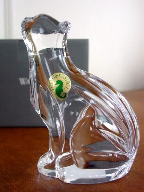 waterford crystal cat figurines