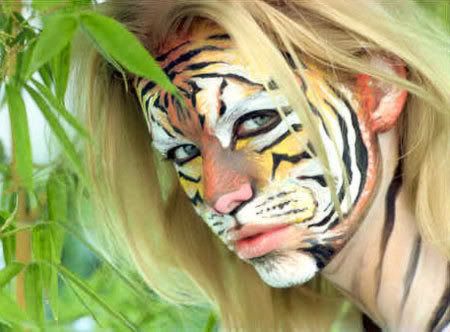 Tiger Face Painting Tutorial. Posted by Harley Davidson at 12:01 PM
