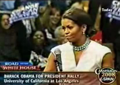 Michelle Obama, UCLA rally for Barak Obama,  2008