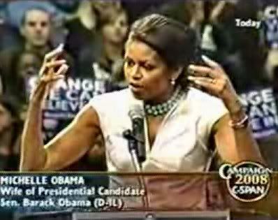 Michelle Obama, UCLA rally for Barak Obama,  2008