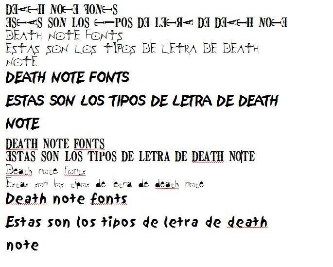 death note font air