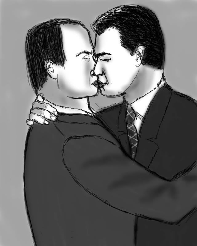 kissing couple drawing. Here#39;s another drawing I did.