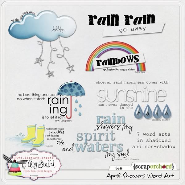 rain word art