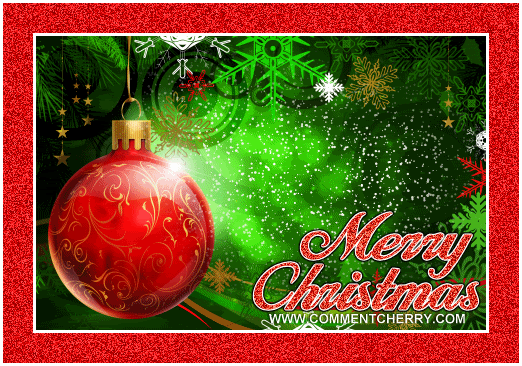 Merry Christmas facebook graphics glitter