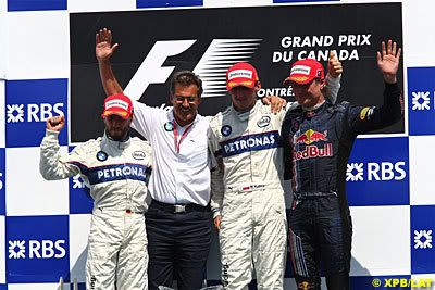 Podio GP Canada 2008 BMW Kubica Heidfeld Coulthard - Formula 1 - Formula F1