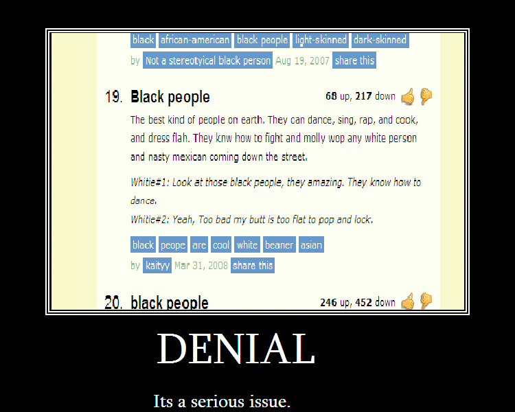 funny black people. Black people denial