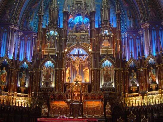 Красивые фото  Монреаля и Квебека Inside-the-basilica