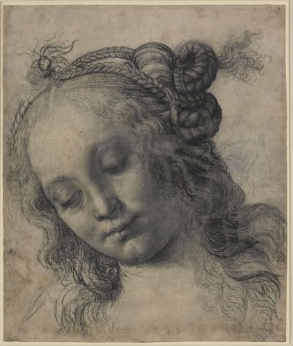 Head of a Woman (1470s) by Andrea del Verrocchio. Head of a Woman (1470s) by Andrea del Verrocchio. The artist was a Florentine goldsmith, sculptor and painter whose busy and productive workshop attracted students such as Leonardo and Lorenzo di Credi