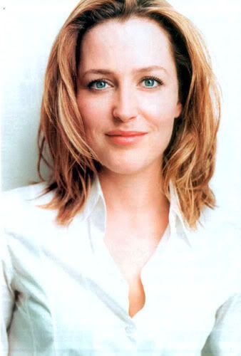A She is Gillian Anderson Q Oh yeah she is agent Scully from the