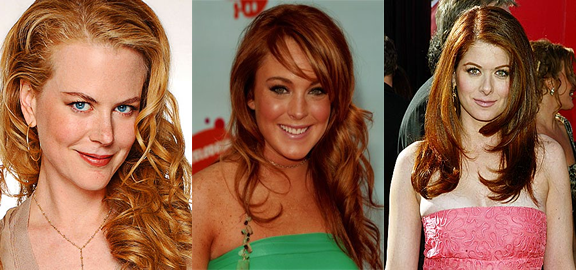 red celebrity hair