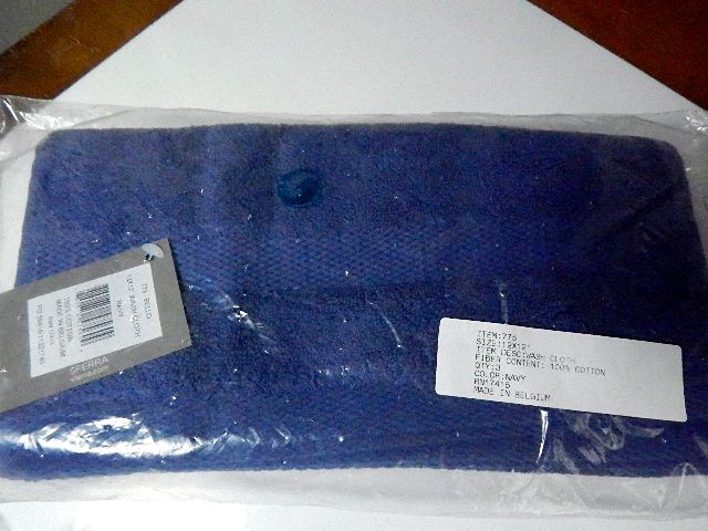 Sferra Bello Washcloth//Face Towel Set of 2 w//Grommet Combed Cotton 12x12/" New