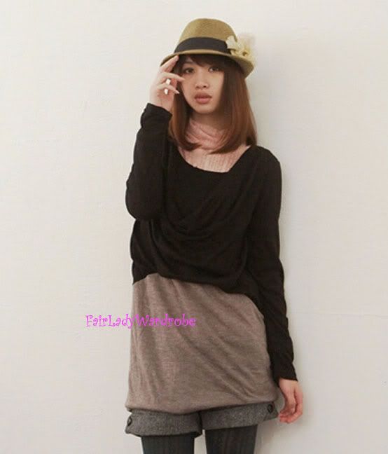 Japan Lace Dot Mesh Turtleneck Dolly Knit Shirt Black  