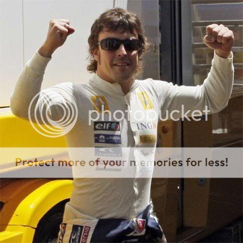 Alonso Feliz Entrenamientos Gran Premio Francia 2008 - Formula 1 - Formula F1
