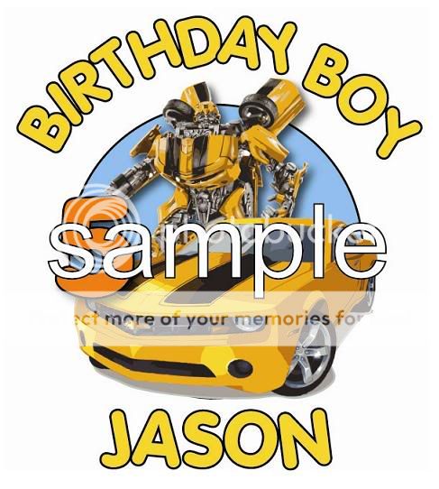TRANSFORMERS BUMBLEBEE Personalized Birthday T Shirt  