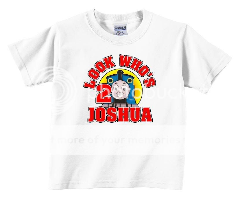 THOMAS THE TANK ENGINE Birthday T Shirt Any Size TRAIN  